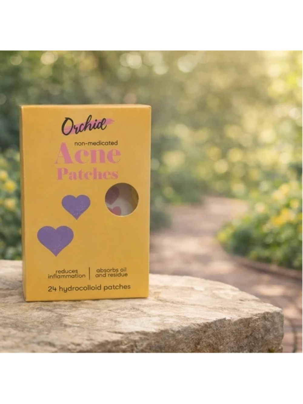Orchid Acne Patches with Heart Design